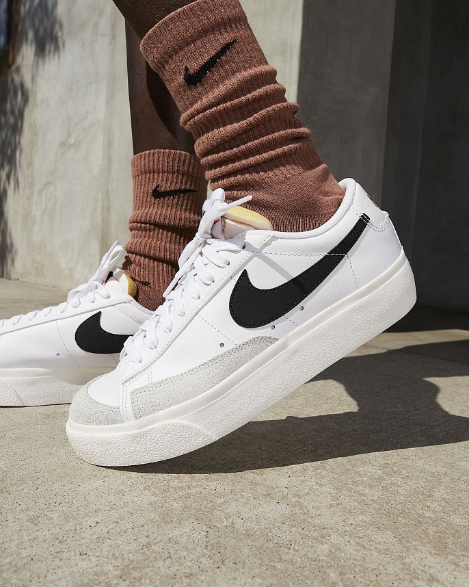 Кроссовки женские Nike Blazer Low Platform White/Sail/Team Orange/Black