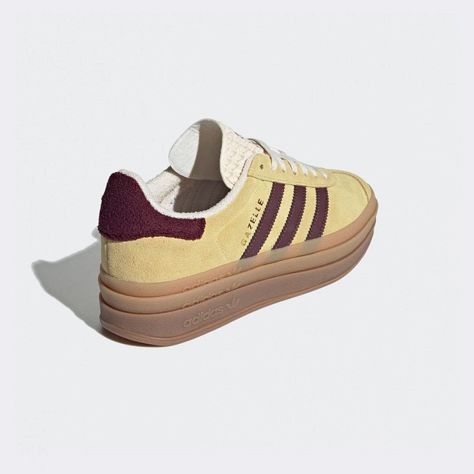 Кроссовки женские adidas Originals Gazelle Bold Almost Yellow/Maroon/Wonder White