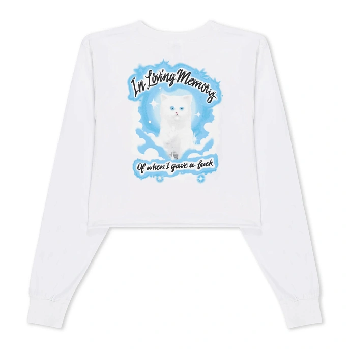 Лонгслив женский RIPNDIP In Loving Memory Cropped Long Sleeve White